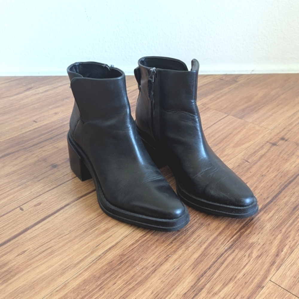 Franco Sarto Black Ankle Booties Sleek Design